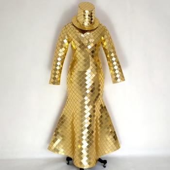 M-07 Gold Mirror Dress